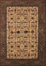 Machine Washable Oriental Brown Industrial Rug, wshurb2846brn