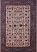 Mid-Century Modern Purple Lily Purple Oriental Rug, urb2846