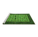 Sideview of Machine Washable Oriental Green Industrial Area Rugs, wshurb2846grn