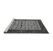 Sideview of Machine Washable Oriental Gray Industrial Rug, wshurb2846gry