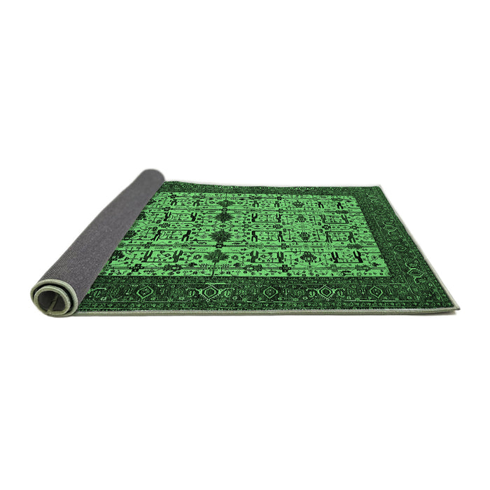 Sideview of Oriental Emerald Green Industrial Rug, urb2846emgrn