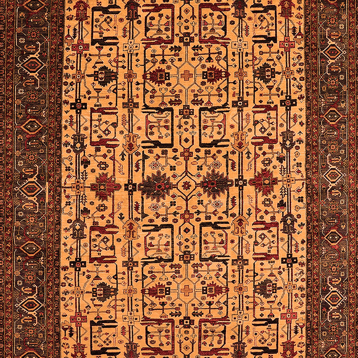Machine Washable Oriental Orange Industrial Area Rugs, wshurb2846org