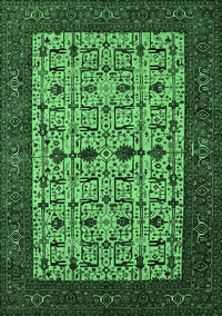 Oriental Emerald Green Industrial Rug, urb2846emgrn