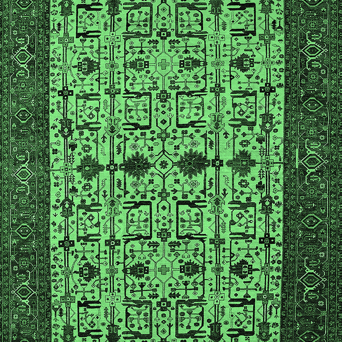 Oriental Emerald Green Industrial Rug, urb2846emgrn