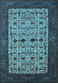 Oriental Light Blue Industrial Rug, urb2846lblu