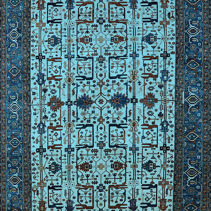 Oriental Light Blue Industrial Rug, urb2846lblu