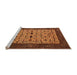 Sideview of Machine Washable Oriental Orange Industrial Area Rugs, wshurb2846org