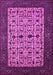 Machine Washable Oriental Pink Industrial Rug, wshurb2846pnk