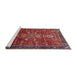 Sideview of Machine Washable Industrial Modern Rose Dust Purple Rug, wshurb2847