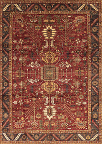 Oriental Brown Industrial Rug, urb2847brn