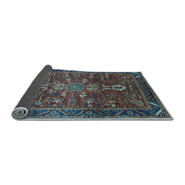 Sideview of Oriental Light Blue Industrial Rug, urb2847lblu