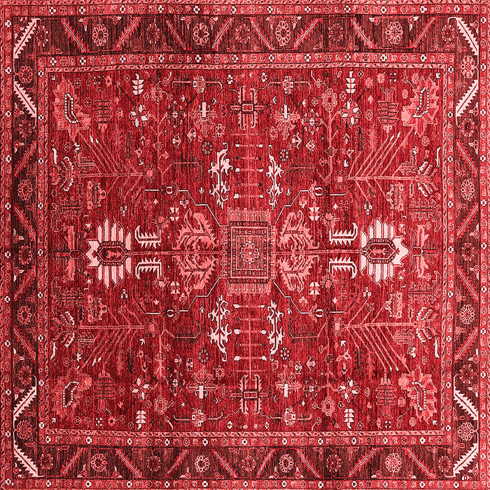 Machine Washable Oriental Red Industrial Rug, wshurb2847red