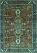 Oriental Turquoise Industrial Rug, urb2847turq