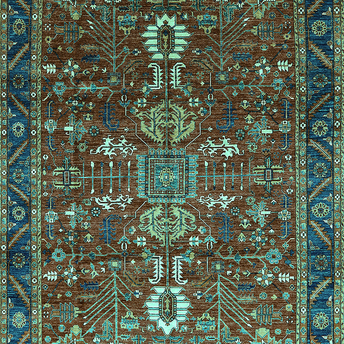 Oriental Turquoise Industrial Rug, urb2847turq