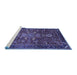 Sideview of Machine Washable Oriental Blue Industrial Rug, wshurb2847blu