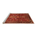 Sideview of Machine Washable Oriental Orange Industrial Area Rugs, wshurb2847org
