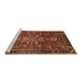 Sideview of Machine Washable Oriental Brown Industrial Rug, wshurb2847brn