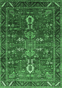 Oriental Emerald Green Industrial Rug, urb2847emgrn