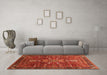 Machine Washable Oriental Orange Industrial Area Rugs in a Living Room, wshurb2847org