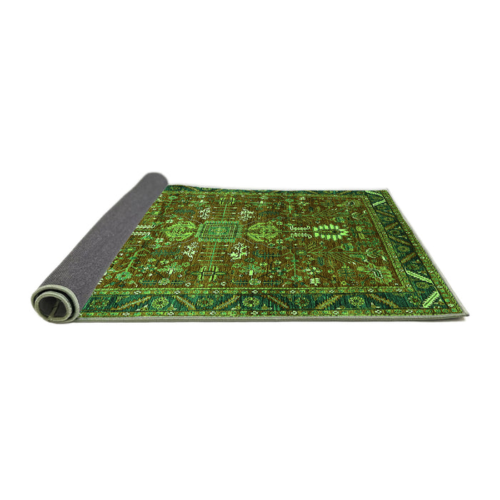 Sideview of Oriental Green Industrial Rug, urb2847grn