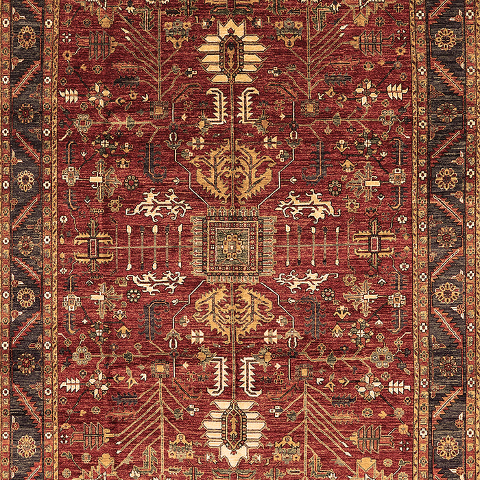 Machine Washable Oriental Brown Industrial Rug, wshurb2847brn