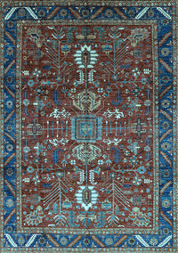 Oriental Light Blue Industrial Rug, urb2847lblu