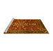 Sideview of Machine Washable Oriental Yellow Industrial Rug, wshurb2847yw