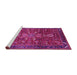 Sideview of Machine Washable Oriental Pink Industrial Rug, wshurb2847pnk