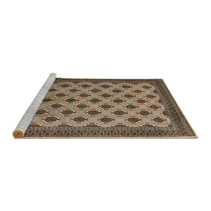 Sideview of Machine Washable Industrial Modern Bakers Brown Rug, wshurb2848