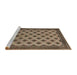 Sideview of Machine Washable Industrial Modern Bakers Brown Rug, wshurb2848