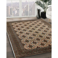 Mid-Century Modern Bakers Brown Oriental Rug, urb2848