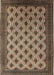 Mid-Century Modern Bakers Brown Oriental Rug, urb2848