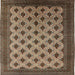 Square Machine Washable Industrial Modern Bakers Brown Rug, wshurb2848