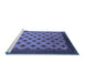 Sideview of Machine Washable Oriental Blue Industrial Rug, wshurb2848blu