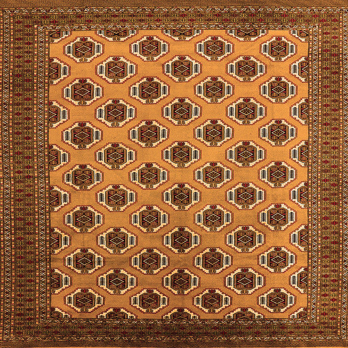 Square Oriental Orange Industrial Rug, urb2848org