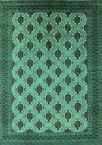 Oriental Turquoise Industrial Rug, urb2848turq