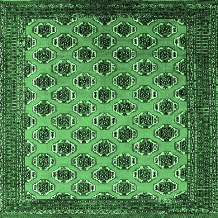 Square Oriental Emerald Green Industrial Rug, urb2848emgrn