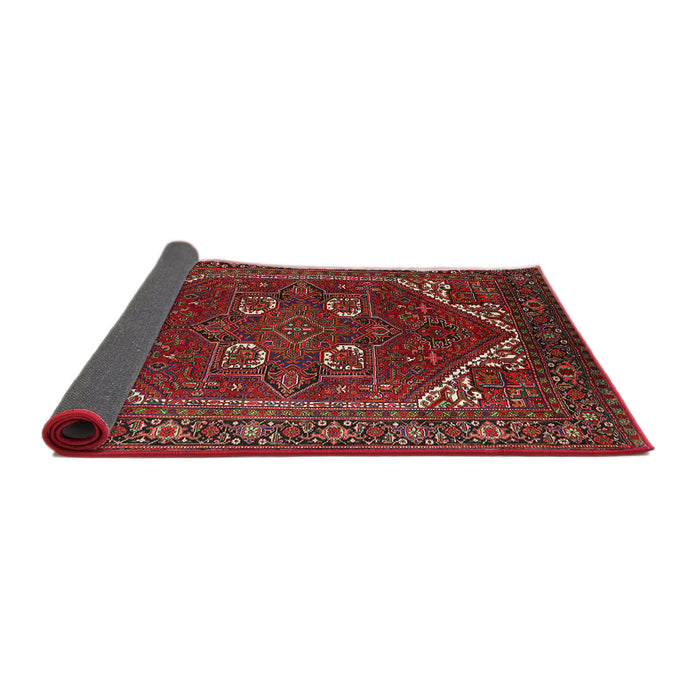 Sideview of Mid-Century Modern Cranberry Red Persian Rug, urb2849
