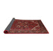 Sideview of Mid-Century Modern Cranberry Red Persian Rug, urb2849