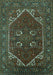 Machine Washable Persian Turquoise Traditional Area Rugs, wshurb2849turq