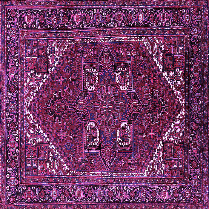 Square Persian Purple Traditional Rug, urb2849pur