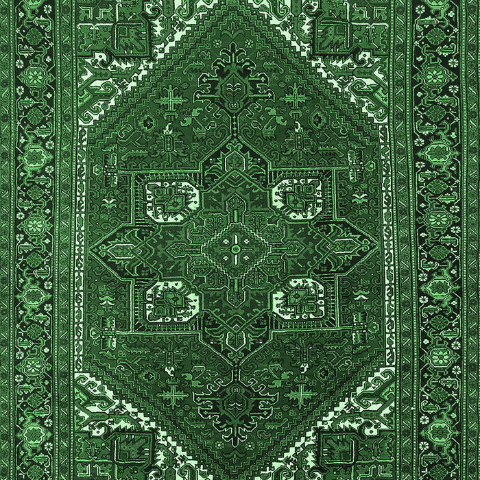 Machine Washable Persian Emerald Green Traditional Area Rugs, wshurb2849emgrn
