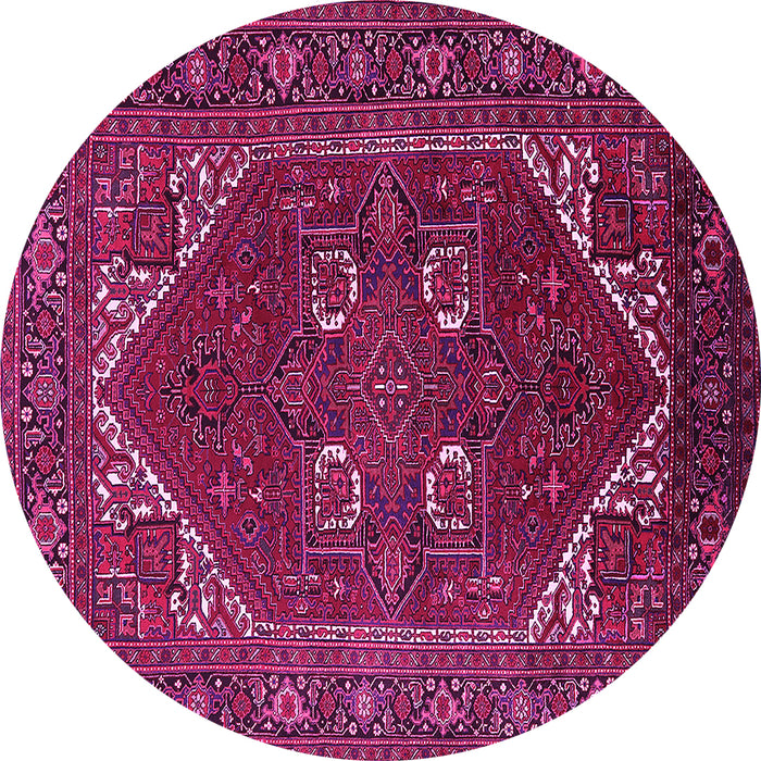 Round Persian Pink Traditional Rug, urb2849pnk
