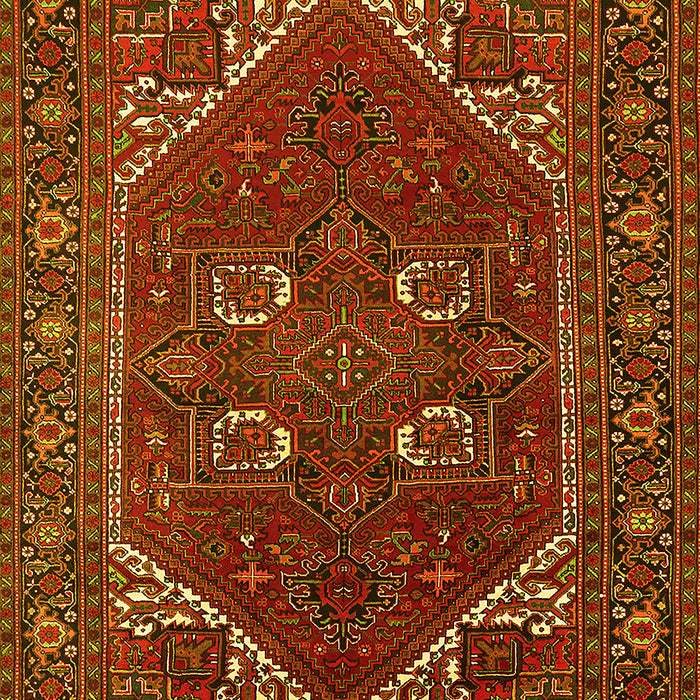 Machine Washable Persian Yellow Traditional Rug, wshurb2849yw