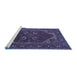 Sideview of Machine Washable Persian Blue Traditional Rug, wshurb2849blu