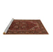 Sideview of Machine Washable Persian Brown Traditional Rug, wshurb2849brn