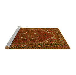 Sideview of Machine Washable Persian Yellow Traditional Rug, wshurb2849yw