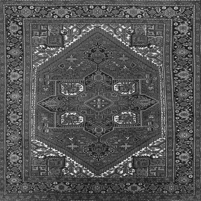 Square Persian Gray Traditional Rug, urb2849gry