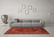 Machine Washable Persian Orange Traditional Area Rugs in a Living Room, wshurb2849org