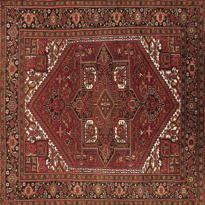 Square Persian Brown Traditional Rug, urb2849brn